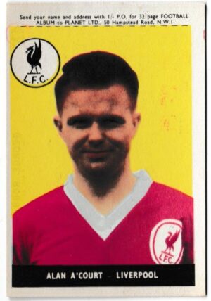 A&BC - 'Footballers 1958/59 Series 1 (Planet Ltd)' (1958) - Card #14 - Alan A'Court (Liverpool)