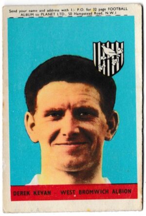 A&BC - 'Footballers 1958/59 Series 1 (Planet Ltd)' (1958) - Card #25 - Derek Tevan (West Bromwich Albion)
