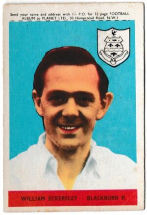 A&BC - 'Footballers 1958/59 Series 1 (Planet Ltd)' (1958) - Card #27 - William Eckersley (Blackburn Rovers)