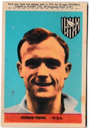 A&BC - 'Footballers 1958/59 Series 1 (Planet Ltd)' (1958) - Card #28 - Donald Howe (West Bromwich Albion)