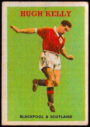 A&BC - 'Footballers (1959/60 - Series 1)' - Card #16 - Hugh Kelly (Blackpool) A&BC - 'Footballers (1959/60 - Series 1)' - Card #16 - Hugh Kelly (Blackpool)