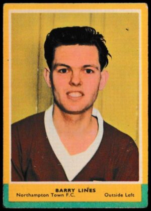 A&BC - 'Footballers (1964/65 - English Series 1) Card #45 - Barry Lines (Northampton Town) A&BC - 'Footballers (1964/65 - English Series 1) Card #45 - Barry Lines (Northampton Town)
