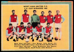 A&BC - 'Footballers (1964/65 - English Series 1) Card #58 - Check List (West Ham)