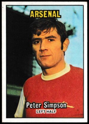 A&BC - 'Footballers (1970/71 - English Series 1)' - Card #15 - Peter Simpson (Arsenal)