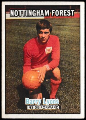 A&BC - 'Footballers (1970/71 - English Series 1)' - Card #47 - Barry Lyons (Notts Forest) A&BC - 'Footballers (1970/71 - English Series 1)' - Card #47 - Barry Lyons (Notts Forest)