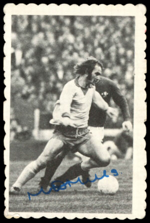 A&BC - 'Footballers Autographed Photos 1973/74 (Crinkle)' (1973) - Mick Mills (Ipswich Town) A&BC - 'Footballers Autographed Photos 1973/74 (Crinkle)' (1973) - Mick Mills (Ipswich Town)