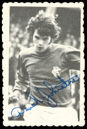 A&BC - 'Footballers Autographed Photos 1973/74 (Crinkle)' (1973) - Derek Johnstone (Rangers)