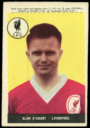 A&BC - 'Footballers (1958/59 Planet)' (1958) - Alan A'Court (Liverpool) A&BC - 'Footballers (1958/59 Planet)' (1958) - Alan A'Court (Liverpool)