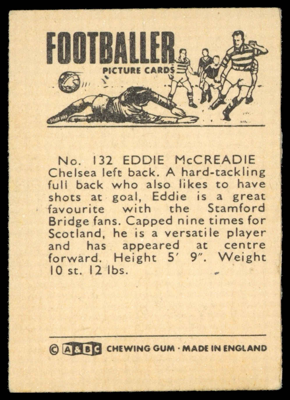 A&BC - 'Footballers 1966 S2' (1966) - Eddie McCreadie (Chelsea) A&BC - 'Footballers 1966 S2' (1966) - Eddie McCreadie (Chelsea)