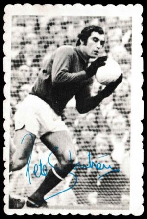A&BC - 'Footballers Autographed Photos' (1973) - Card #8 - Peter Shilton (Leicester City)