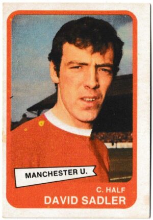 A&BC - 'Footballers (1968/69 - English Series 1)' (1968) - Card #12 - David Sadler (Manchester United)