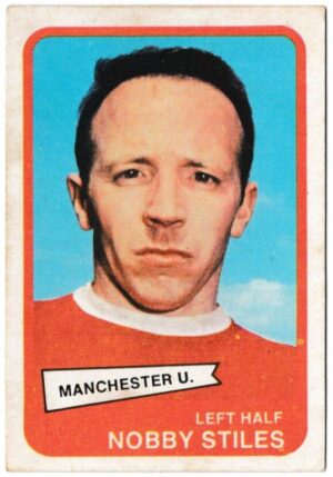 A&BC - 'Footballers (1968/69 - English Series 2)' (1968) - Card #95 - Nobby Stiles (Manchester United)