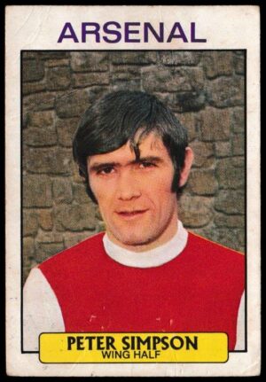 A&BC - 'Footballers (1971/72 - English Series 1)' (1971) - Card #102 - Peter Simpson (Arsenal)