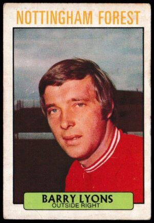 A&BC - 'Footballers (1971/72 - English Series 1)' (1971) - Card #42 - Barry Lyons (Notts Forest) A&BC - 'Footballers (1971/72 - English Series 1)' (1971) - Card #42 - Barry Lyons (Notts Forest)