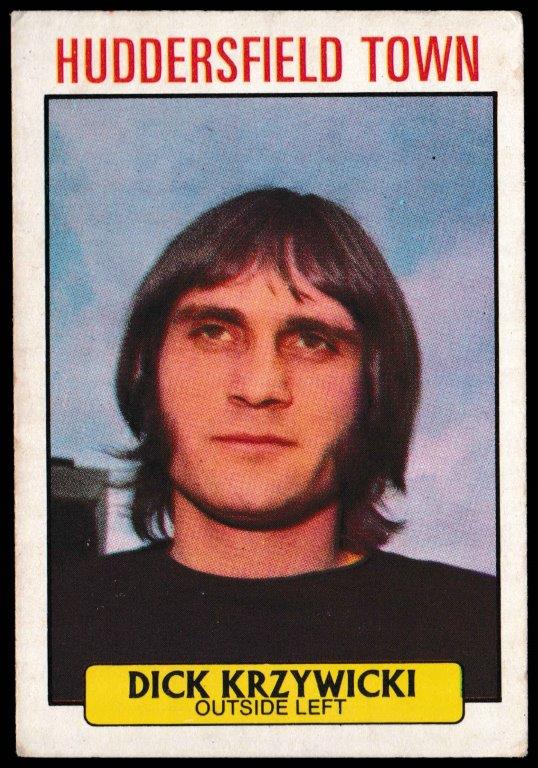 A&BC - 'Footballers (1971/72 - English Series 1)' (1971) - Card #87 - Dick Krzywicki (Huddersfield Town) A&BC - 'Footballers (1971/72 - English Series 1)' (1971) - Card #87 - Dick Krzywicki (Huddersfield Town)