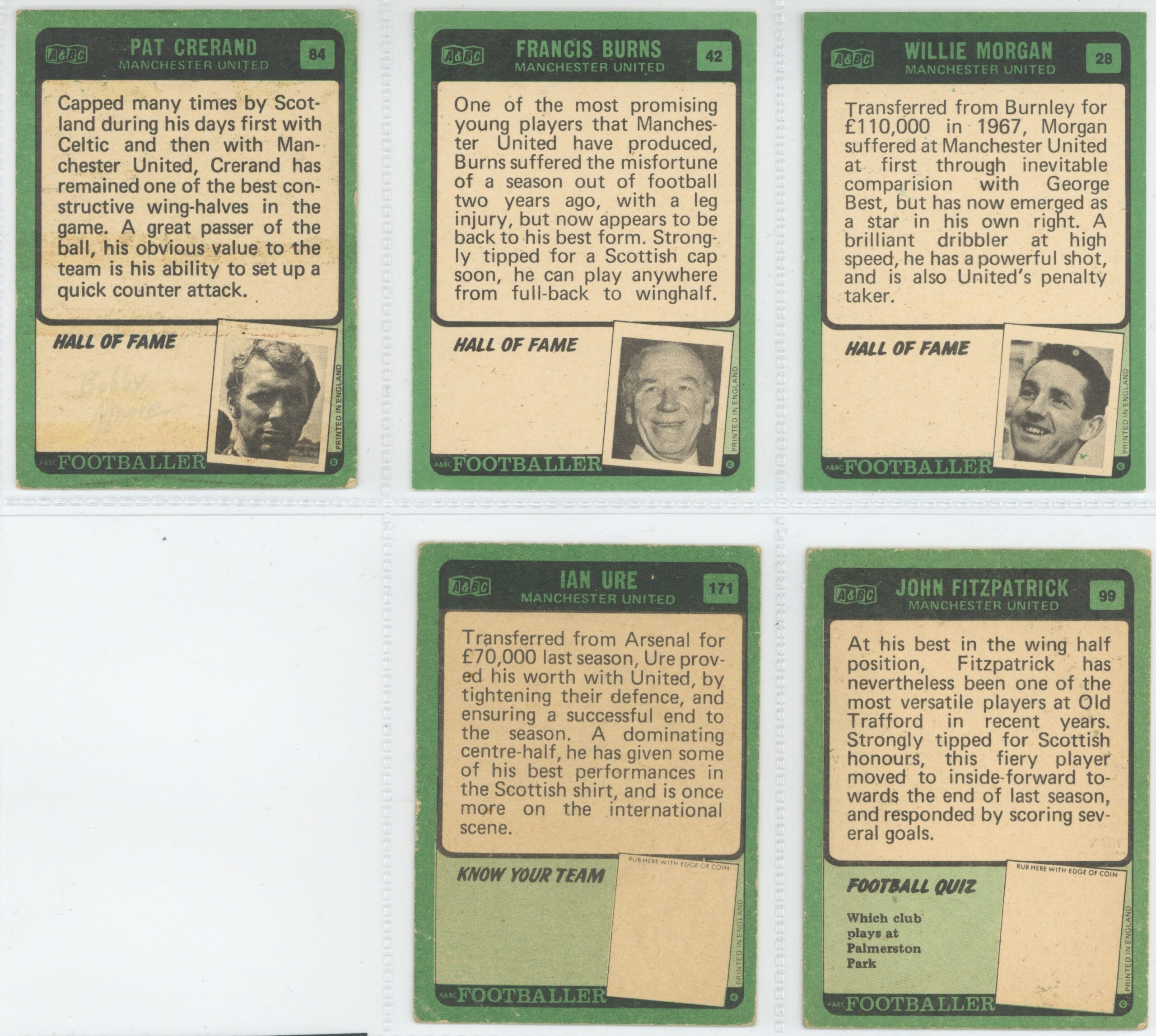 A&BC - 'Manchester United Various 1970 (Scottish - Green)' - (1970) A&BC - 'Manchester United Various 1970 (Scottish - Green)' - (1970)