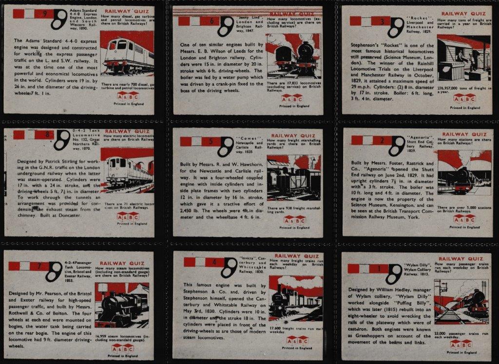 A&BC - 'Railway Quiz (48)' - Complete Set A&BC - 'Railway Quiz (48)' - Complete Set