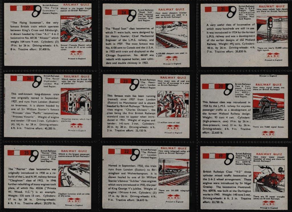 A&BC - 'Railway Quiz (48)' - Complete Set A&BC - 'Railway Quiz (48)' - Complete Set
