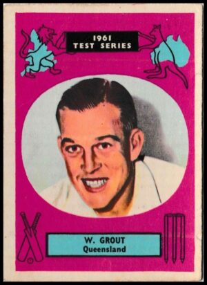A&BC - 'Cricketers 1961 (90 x 64)' - Card #44 - Walley Grout (Queensland)