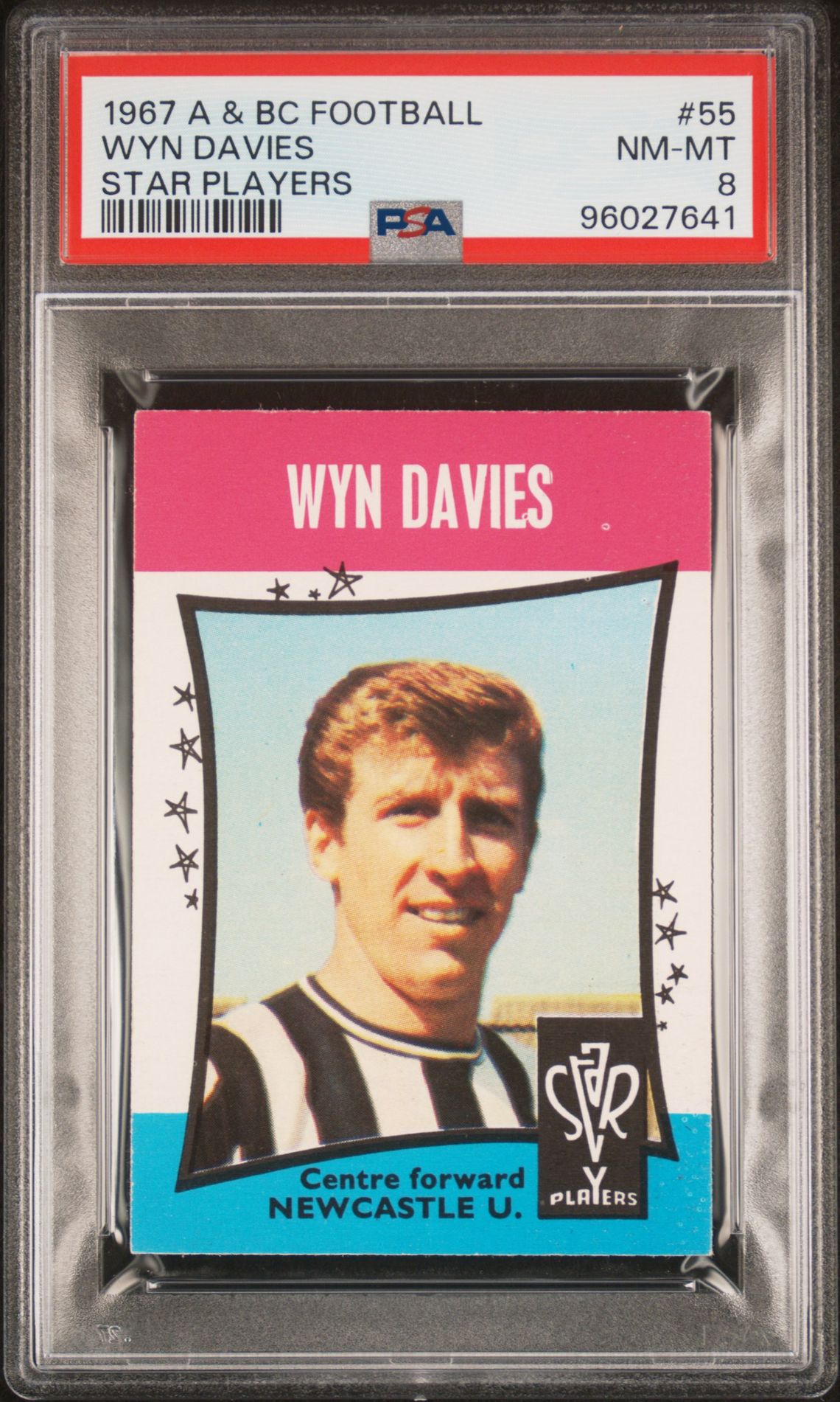 A&BC - 'Football Star Players' (1967) - Wyn Davies (Newcastle United) **PSA8** A&BC - 'Football Star Players' (1967) - Wyn Davies (Newcastle United) **PSA8**
