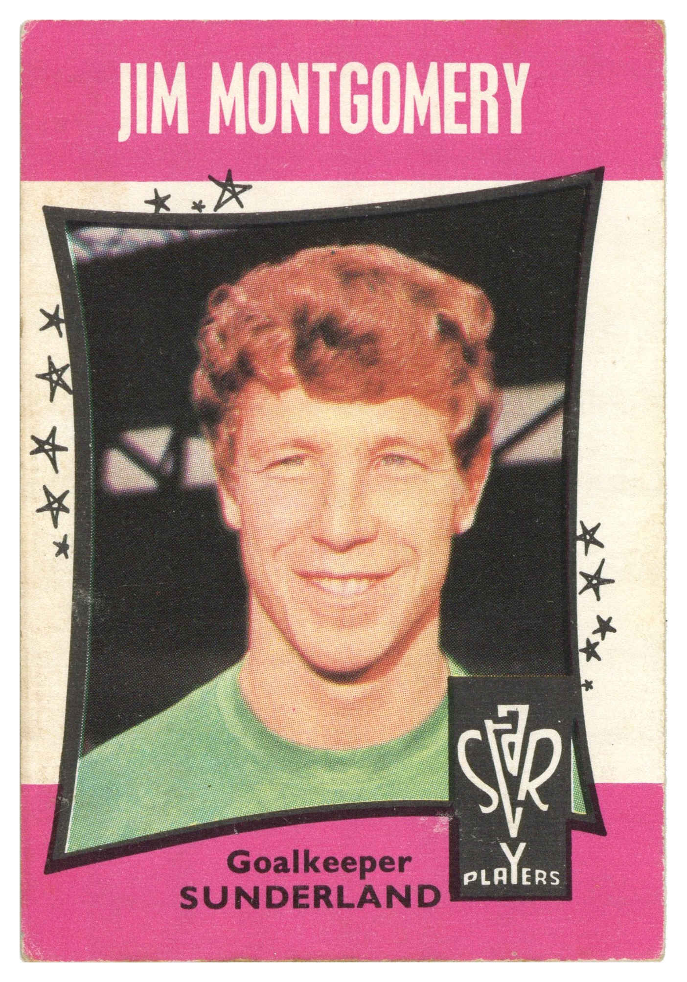 A&BC - 'Football Star Players' (1967) - Jim Montgomery (Sunderland) A&BC - 'Football Star Players' (1967) - Jim Montgomery (Sunderland)