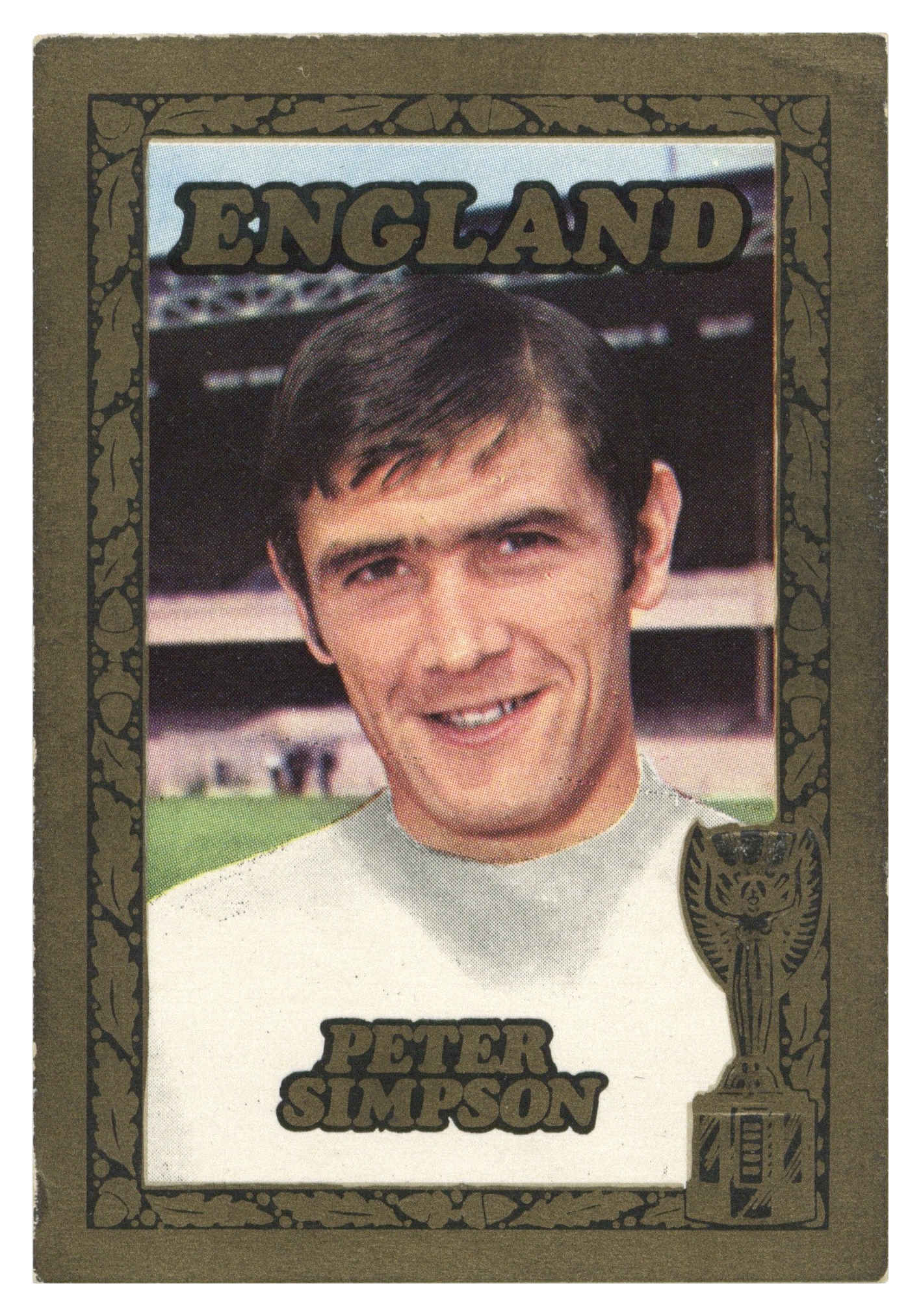A&BC - 'World Cup Footballers' (1970) - Peter Simpson (Arsenal) A&BC - 'World Cup Footballers' (1970) - Peter Simpson (Arsenal)