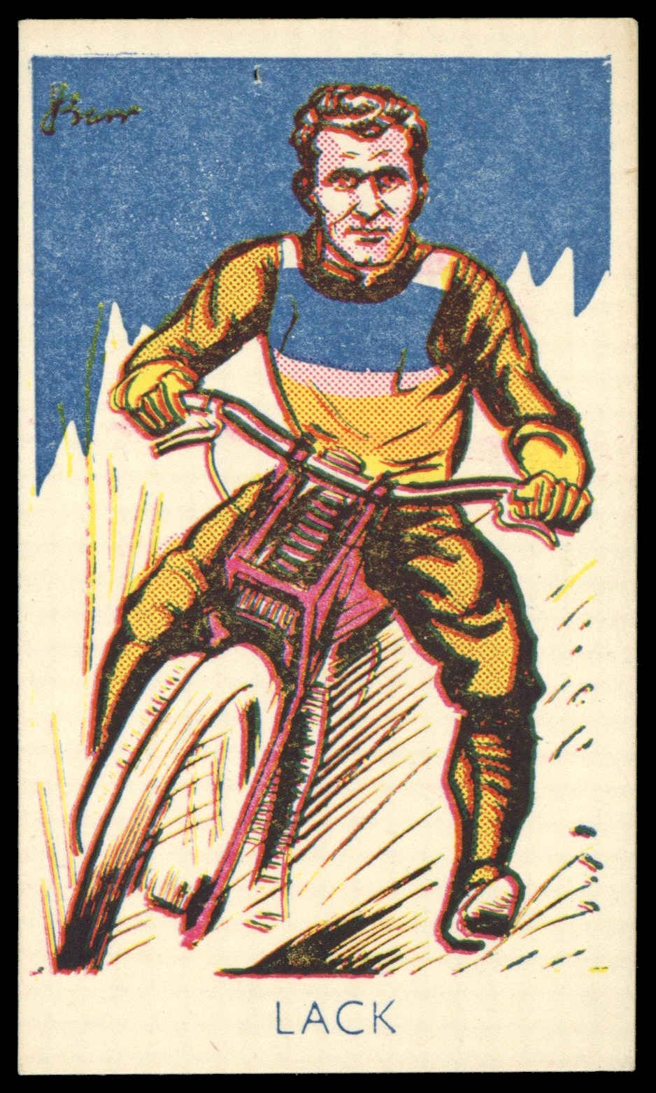 A&J Donaldson - 'Sports Favourites Speedway' (1950) - Eddie Lack (Edinburgh) A&J Donaldson - 'Sports Favourites Speedway' (1950) - Eddie Lack (Edinburgh)