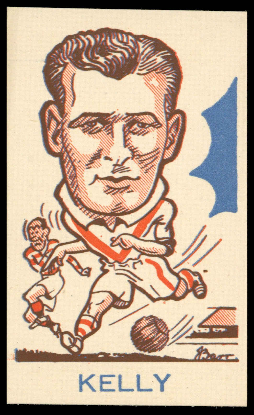 A&J Donaldson - 'Sports Favourites (Big Heads)' (1948) - #63 - J. Kelly (Airdrie) A&J Donaldson - 'Sports Favourites (Big Heads)' (1948) - #63 - J. Kelly (Airdrie)