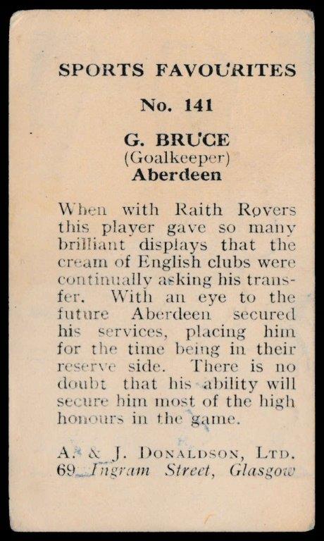 A&J Donaldson - 'Sports Favourites' - G. Bruce (Aberdeen) A&J Donaldson - 'Sports Favourites' - G. Bruce (Aberdeen)