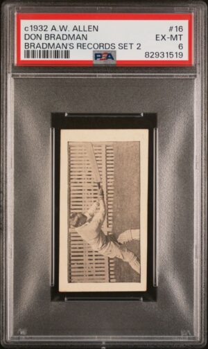 Allen's - Bradmans Records (Grey) '236 Runs v Worcestershire' **PSA6** (1931) Allen's - Bradmans Records (Grey) '236 Runs v Worcestershire' **PSA6** (1931)
