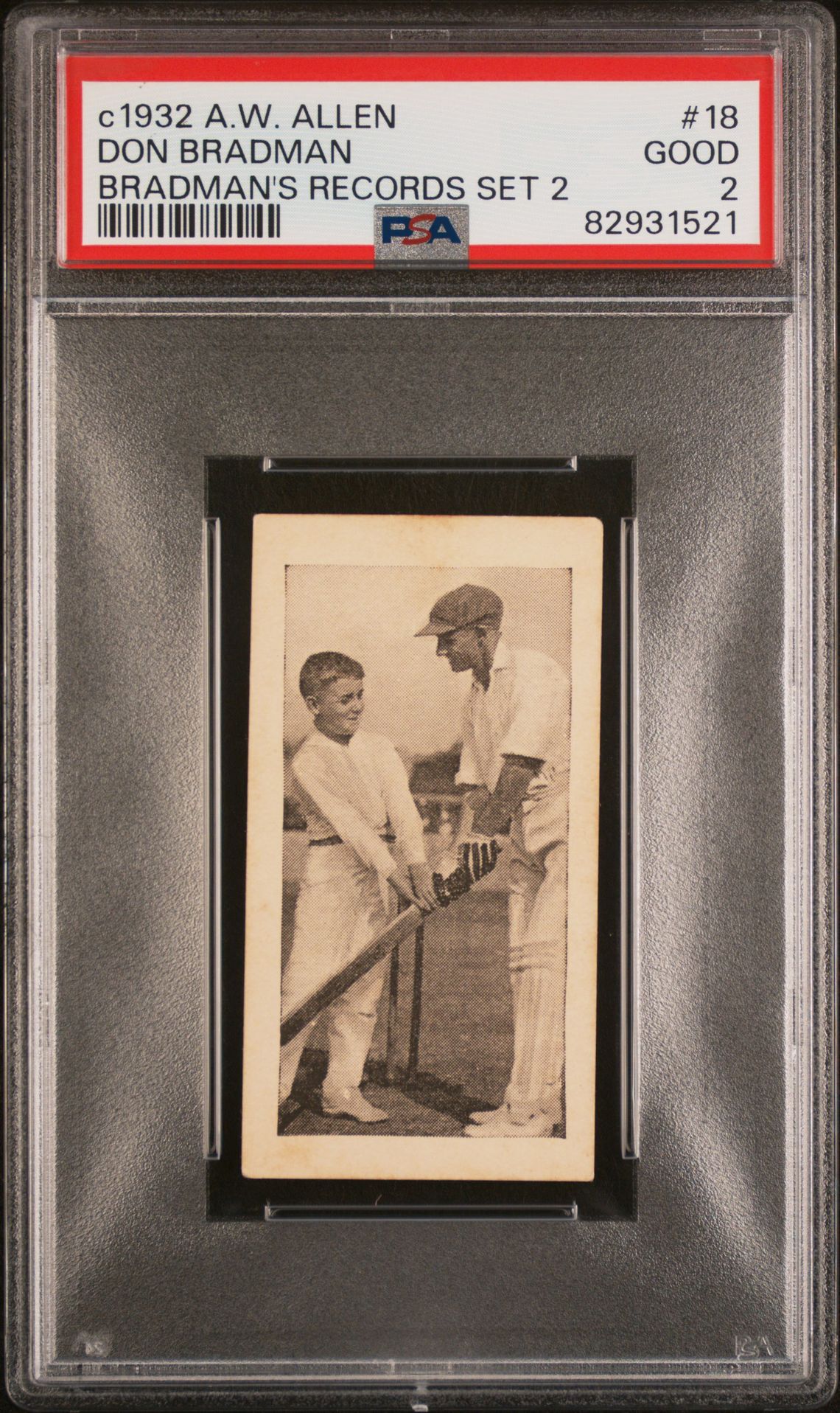 Allen's - Bradmans Records (Grey) '1001 Runs in Month of May' **PSA2** (1931) Allen's - Bradmans Records (Grey) '1001 Runs in Month of May' **PSA2** (1931)