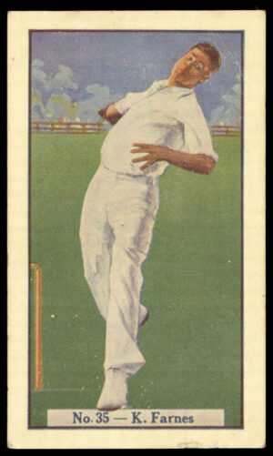 Allen's - K. Farnes (Essex) - 'Cricketers (Cure Em Quick)' (1938)