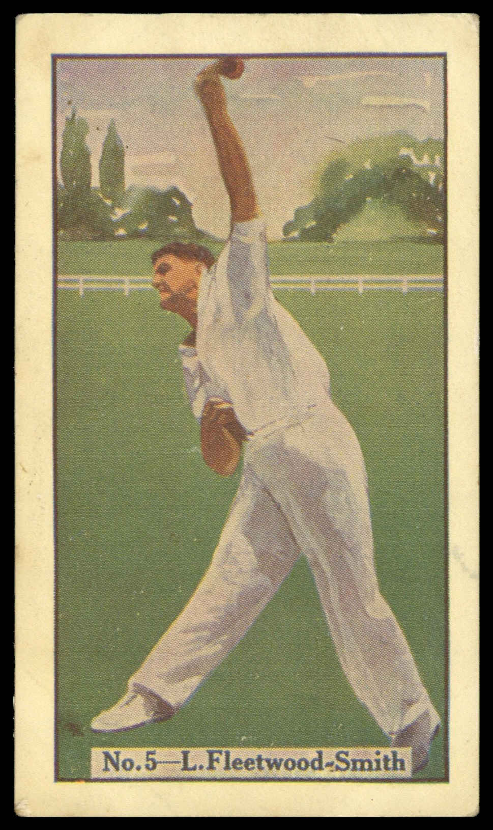 Allen's - 'Cricketers (Cure Em Quick)' (1938) - L.O'B. Fleetwood-Smith (Victoria) Allen's - 'Cricketers (Cure Em Quick)' (1938) - L.O'B. Fleetwood-Smith (Victoria)