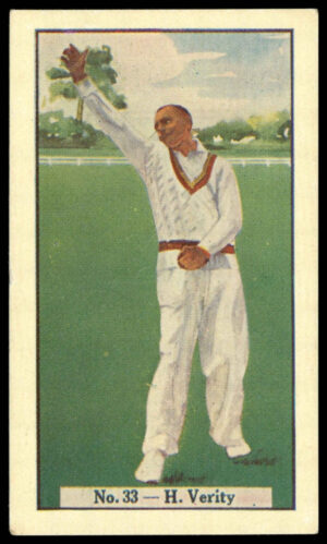 Allen's - 'Cricketers (Steam Rollers)' (1938) - H. Verity (Yorkshire)