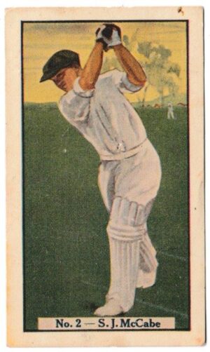 Allen's - 'Cricketers (Coloured)' (1936) - Card #2 - S.J. McCabe (New South Wales)
