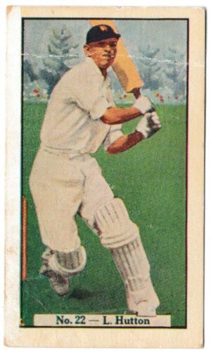 Allen's - 'Cricketers (Coloured)' (1936) - Card #22 - L. Hutton (Yorkshire) Allen's - 'Cricketers (Coloured)' (1936) - Card #22 - L. Hutton (Yorkshire)