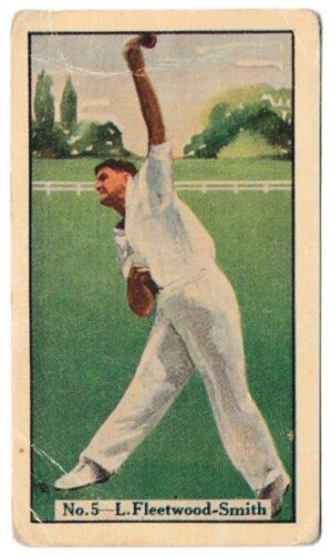 Allen's - 'Cricketers (Coloured)' (1936) - Card #5 - L.O'B. Fleetwood-Smith (Victoria)