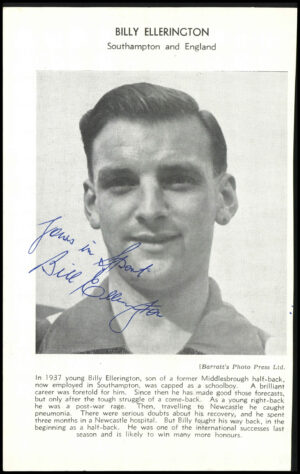 Anonymous - 'Signed Page' (c1950) - Billy Ellerington (Southampton)