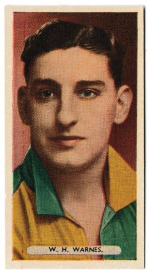 Ardath - 'Famous Footballers' (1934) - Card #7 - W.H. Warnes (Norwich City)