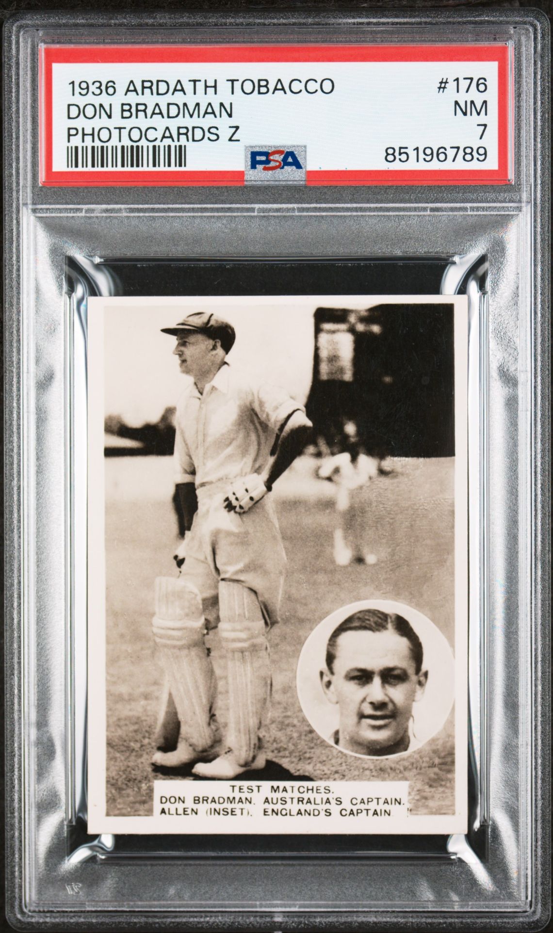 Ardath - Don Bradman (Cricket) 'Photocards Group Z -Sports' (1936) **PSA7** Ardath - Don Bradman (Cricket) 'Photocards Group Z -Sports' (1936) **PSA7**