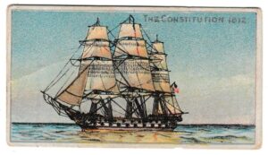American Tobacco Co. - 'Old and Ancient Ships (S1)' (c1895) - Card #25 - The Constitution. 1812.