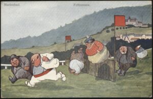 Marienbad - 'Comic Hurdle Racing' () - Unused Postcard