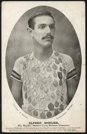 J Wheeler - 'Alfred Shrubb World's Amateur Long Distance Champion' (1905) - Used Postcard