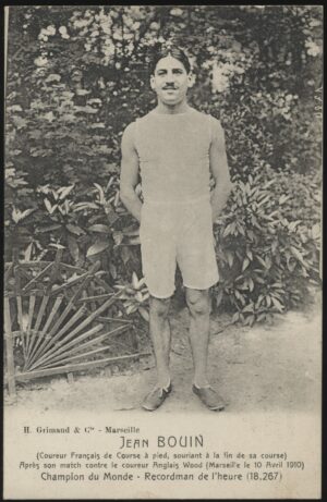 Grimaud - 'Jean Bouin World Champion Hour Record Holder 18,267m' (1910) - Unused Postcard