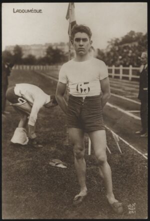 A.N. Paris - 'Jules Ladoumegue (FRA) 800-1500m Runner (Trimmed)' (c1930) - Unused Postcard