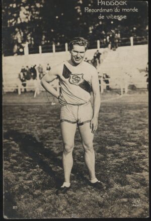 A.N. Paris - 'Charley Paddock (USA) Olympic 200m Silver Medal Winner (Trimmed)' (1924) - Unused Postcard