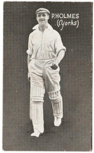 Australian Licorice - 'English Cricketers (Blue Back)' (1928) - P. Holmes (Yorkshire) Australian Licorice - 'English Cricketers (Blue Back)' (1928) - P. Holmes (Yorkshire)