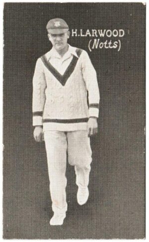Australian Licorice - 'English Cricketers (Blue Back)' (1928) - H. Larwood (Notts) Australian Licorice - 'English Cricketers (Blue Back)' (1928) - H. Larwood (Notts)