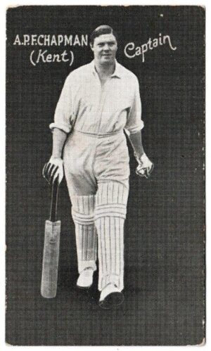 Australian Licorice - 'English Cricketers (Blue Back)' (1928) - A.P. Chapman (Kent) Australian Licorice - 'English Cricketers (Blue Back)' (1928) - A.P. Chapman (Kent)