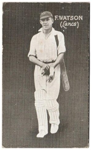 Australian Licorice - 'English Cricketers (Blue Back)' (1928) - F. Watson (Lancashire)